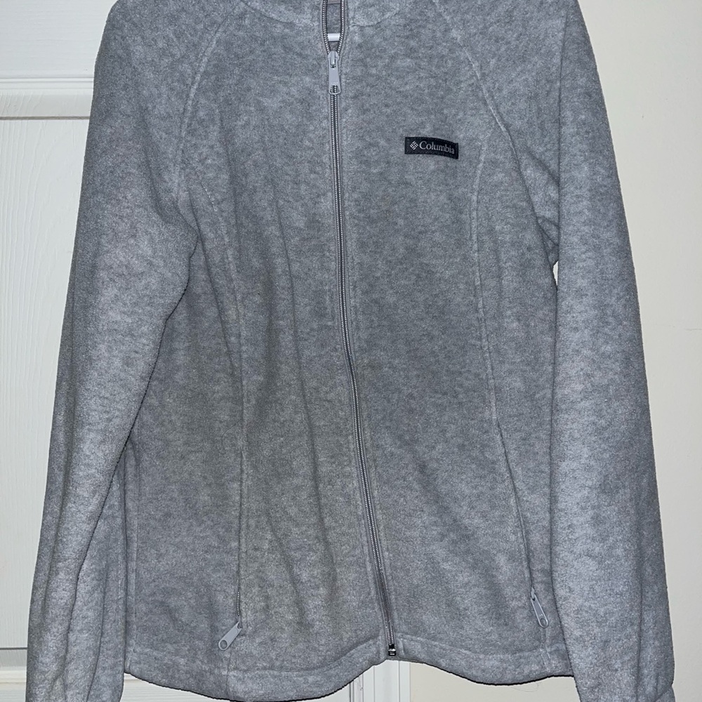 Columbia Heather Gray Fleece Jacket